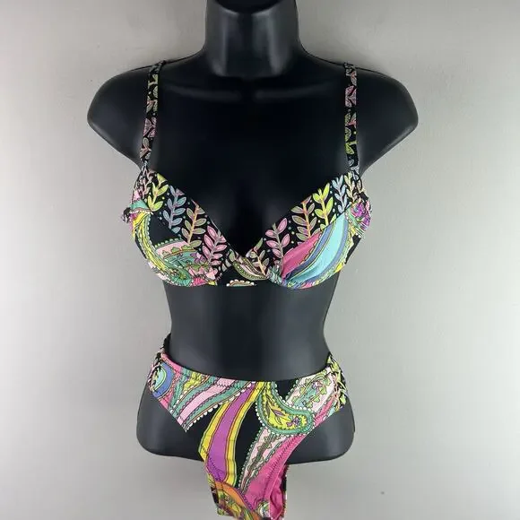 Trina Turk Bikini Set Women's XS Floral Colorful - Picture 2 of 8